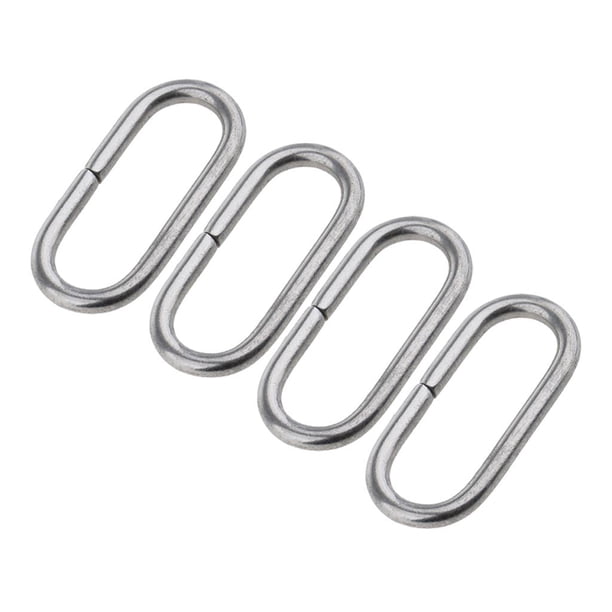 Correa de reloj de 4 piezas de acero inoxidable y nailon con trabilla para cinturón y 24 mm