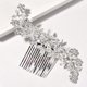 thumbnail image 2 of Nvzi Horquillas para el pelo de boda con flores para novias, peinetas con perlas de cristal, pinzas para el pelo, accesorios para el pelo de boda dorados, joyas plateadas, 2 of 4