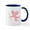 White/Navy Inside, variant on - Stealing Hearts Like Cupid - 11 oz Ceramic Mug - Novelty Coffee Tea Cup