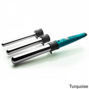 NuMe- Titan 3 Curling Iron (Turquoise) Curling Wand with 3 Titanium Heat Barrels