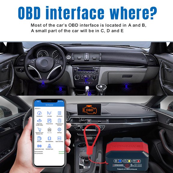Fault diagnosis instrument,Tester Scanner Auto Tester Car Tester Scan Tools 5.0 Obdii Ios Android Car Tester Kw905 5.0 Auto Obdii Car Tools Car Scan Tester Android Tester Car Kw905 Scan Bt 5.0