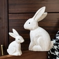 thumbnail image 5 of 2Pieces Handcarved Wooden Bunnies Decorations Rabbits Figurines Ornaments for Easters and Springtimes Home Accent Gift, 5 of 8