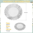 thumbnail image 2 of Uxcell 100 Pcs Servilletas de Papel de 12 Pulgadas Redondas de Encaje Decorativas, Manteles Desechables para Comida y Fiestas, Plateado, 2 of 6