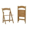 thumbnail image 2 of Flash Furniture Commercial Grade Oak Solid Wood Folding Dining Chair - Set of 2, 2 of 13
