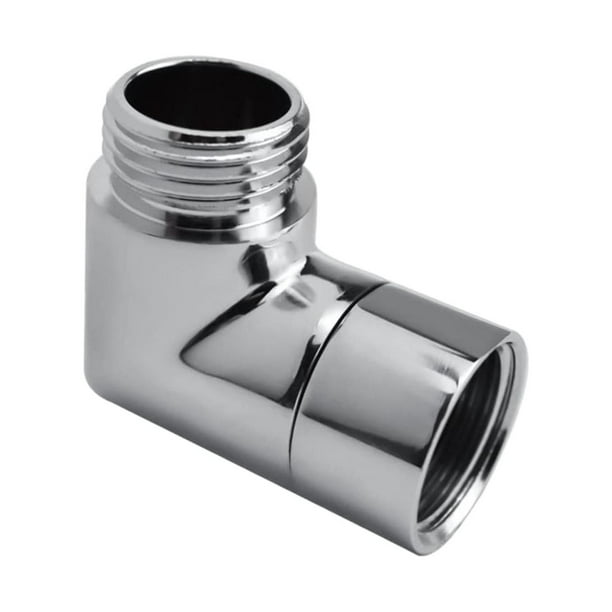 Adaptador de codo de ducha, acoplamiento para bañera, grifos de baño, acabado cromado, macho ángulo recto