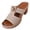 Khaki, variant on Womens Slide Sandals Chunky Block Heel Peep Toe Cutout Hollow out Summer Casual Outdoor Breathable Sandals for Walking