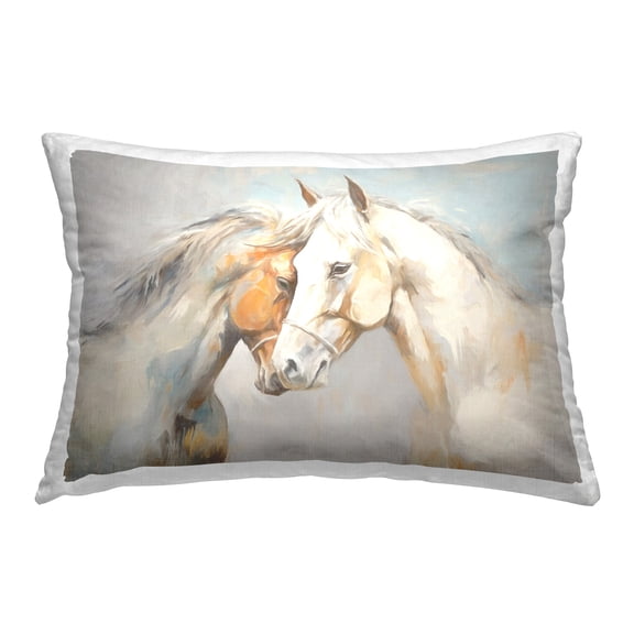 Stupell Industries Hugging Horse Pair Decorative Printed Throw Pillow Design by Ramona Murdock