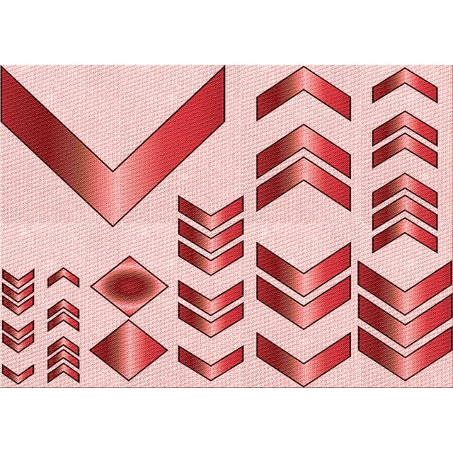 Ahgly Company Machine Washable Indoor Rectangle Transitional Grapefruit Red Area Rugs, 7' x 9'