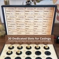 thumbnail image 3 of The Hunter's Legacy Memory Box - Vintage Stag Engraved Wooden Keepsake Box with 20 Shell Casing Slots, Integrated Hunting Log, Sequential Numbering System, 3 of 4