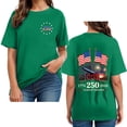 thumbnail image 6 of idosla Womens 250 Anniversary USA Shirt 4th of July Independence Day Anniversary Tops Short Sleeve Shirt USA Olympic Apparel (Green, 3XL), 6 of 9