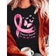 thumbnail image 1 of [Short Sleeve Faith Graphic T-shirt] Plus size Breast Cancer awareness T-shirt - Casual style, light stretch knit fabric, short sleeve, Faith, Hope, Love, Graphic T-shirt, 1 of 7