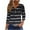 Black, variant on Babcutegg Blouses for Women Dressy Casual Striped Pattern Crew Neck Round Neck Tops for Women Black
