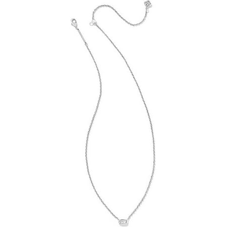 Kendra Scott Fern Crystal N00447RHD Short Pendant Womens Silver Necklace ERK1394
