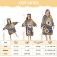 thumbnail image 4 of FORMRS Wearable Blanket Hoodie with Sleeves for Kids Cozy Flannel Sweatshirt, Blue Floral, 4 of 7