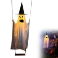 thumbnail image 4 of Large Hanging Swing Ghost Halloween Decor with Remote Control, Waterproof LED Light Up Ornament, 8 Lighting Modes Indoor Outdoor Yard Porch Haunted House Decoration, 4 of 7