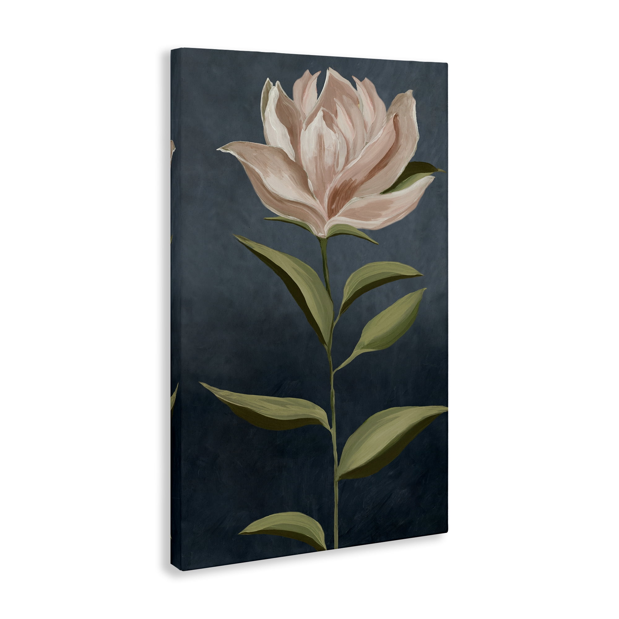 Stupell Industries Traditional Pink Bloom Plants & Flowers Painting Wrapped Canvas Art Print Wall Art, 20 x 30