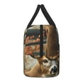 thumbnail image 6 of Lafuoo American Wildlife Deer Forest Pattern Large Portable Insulated Lunch Bag, Waterproof Zipper Insulated Lunch Bag for Men and Women-One Size, 6 of 7
