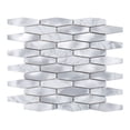 thumbnail image 2 of Sample - Modket White Calacatta Marble Metallic Aluminum Hexagon Modern Mosaic Tile Backsplash, 2 of 6