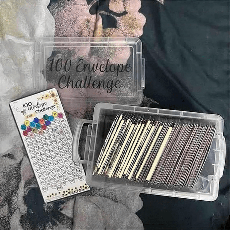 100 Envelopes Money Saving Challenge Box Kit, 100 Envelope