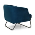 thumbnail image 5 of Herval Upholstered Modern Arm Chair in Dark Blue with Metal Legs, 5 of 9