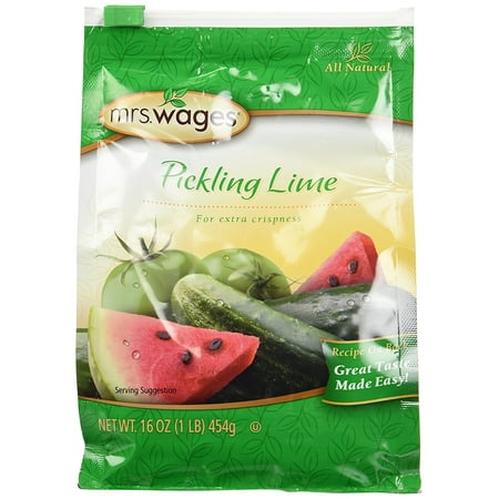 Mrs. Wages Pickling Lime (1-Pound Resealable Bag), Pickling Lime Makes Extra Crisp and Flavorful Pickles By Mrs (Best Way To Make Pickled Eggs)