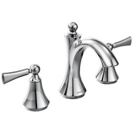 Faucet Widespread Double Handle - Moen T4520 Wynford Double Handle Widespread Bathroom Faucet, Available in Various Colors