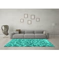 thumbnail image 3 of Ahgly Company Indoor Rectangle Abstract Turquoise Blue Contemporary Area Rugs, 6' x 9', 3 of 4