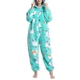 thumbnail image 2 of Monos de Pijama de Una Pieza ANGGREK Ropa de Dormir con Capucha Estampado de Patrones, 2 of 6