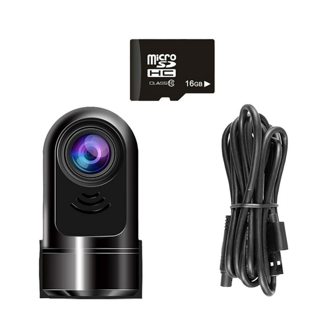 360 Video Recorder 1080p 360° Rotating Mini Dashcam Cam Front and Rear 360°Rotating Car Camera 24h Parking Mode Night Mini Dashcam