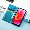 thumbnail image 5 of Feishell Embossed PU Leather Wallet Phone Case for Motorola Moto G Power (2022) 6.5 inch,Full Protection Magnetic Clasp Flip Stand Card Slots Shockproof Protective Cover with Hand Strap,Blue, 5 of 7