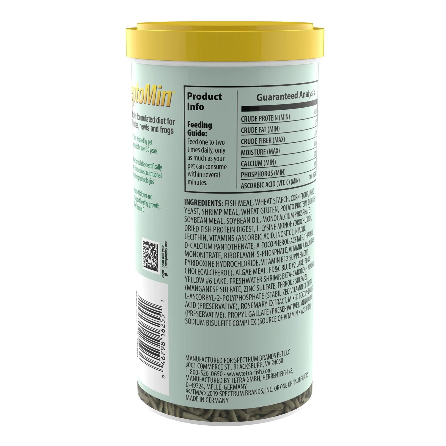 ReptoMin bâtonnets de nourriture flottants Pour tortues aquatiques tritons et grenouilles