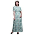 thumbnail image 1 of Bimba Rayon European Seeds Leaves Ladies Long Gown Boho Beach Cocktail Party Maxi SlitÂ&nbsp;Dress-XXX-Large, 1 of 6