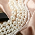 thumbnail image 4 of EcoNesxp Collier Rond Imitation Perle Collier de Mariage Nuptial Perle Collier Blanc 4 mm Collier de Mariage Nuptial Perle Collier Rond Imitation Perle 4 mm, 4 of 5