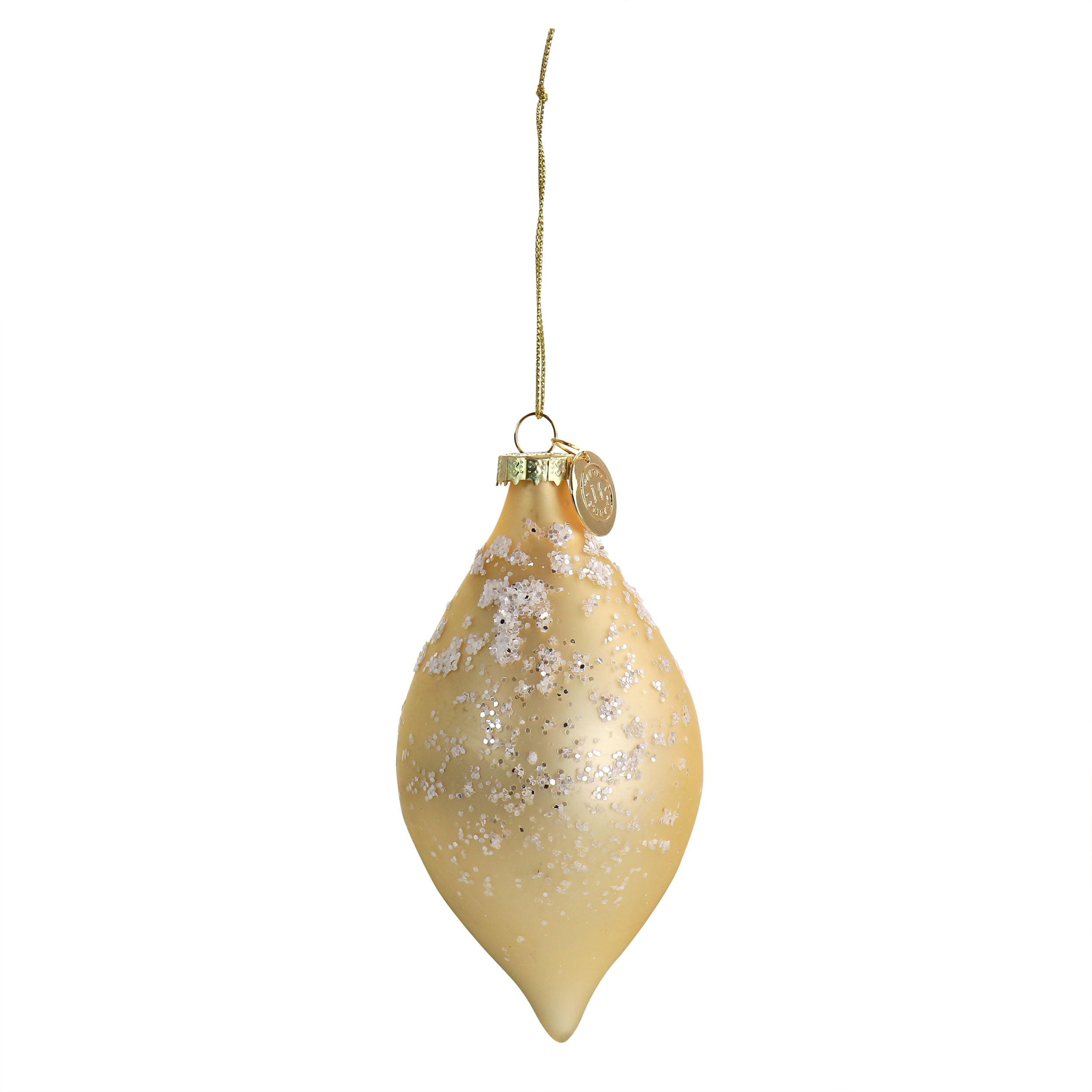 Martha Stewart Holiday Pointy Ball and Pinecone 4 Piece Ornament Set in Gold