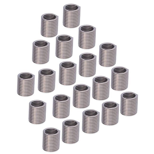 Khall Wire Thread Screw,20Pcs Thread Repair M12 x 1.75 Wire Threaded Insert Nut Coiled Wire Extension Consumables,Coiled Wire NutS
