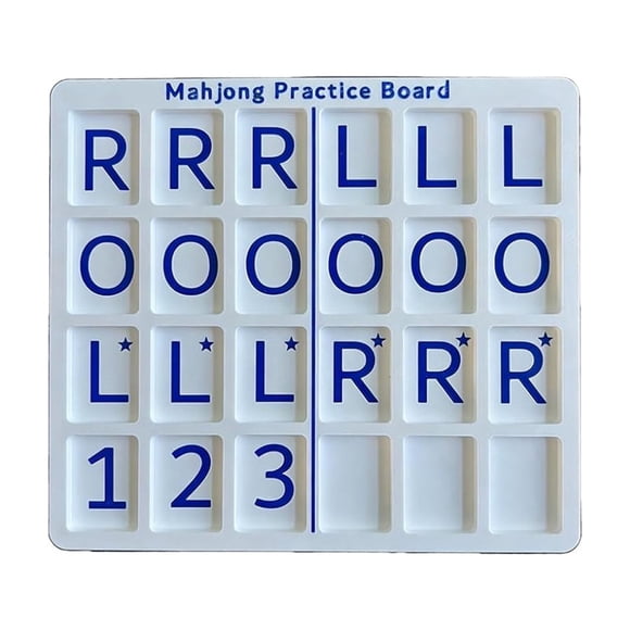 Blue Portable Mahjong Practice Board With 24 Slots For Charleston Training Lovers