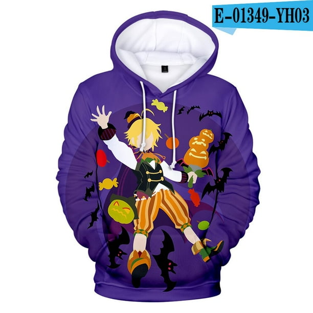 Sudaderas con capucha de los siete pecados capitales, chaqueta informal para adultos y niños, tallas para niños, Meliodas, jersey de Cosplay08Niños130 Deng Xun unisex