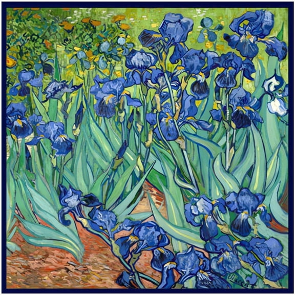 Famous Oil Painting Silk Scarf Fashion Women Scarf Hair Wraps Small Square Scarf 53cm Scarves Head Scarf Hijab Neckerchief Bandana