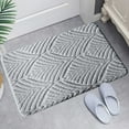thumbnail image 4 of sruoe Bath Rugs, Bath Mats for Bathroom Floor, Bathroom Rugs, Non Slip WaterAbsorbent Stain Resistant Bath Mats, Polyester Mat, Bathroom Door Mat Household Use, Gray, 4 of 5