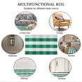 thumbnail image 2 of PiccoCasa Cotton Plaid Area Rug Checkered Rug for Porch, Green White 35"x24", 2 of 7