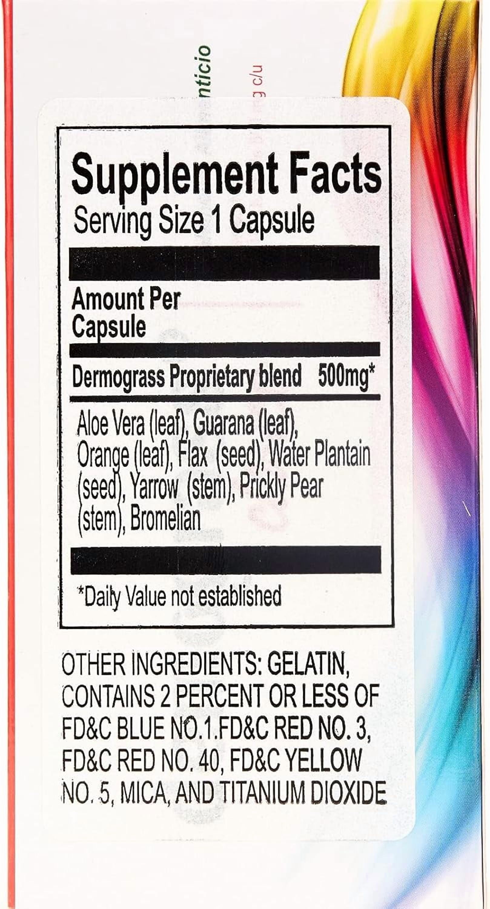 Demograss Classic Dietary Supplement – Herbal Formula Capsules, 500 mg per Capsule, 30 Count