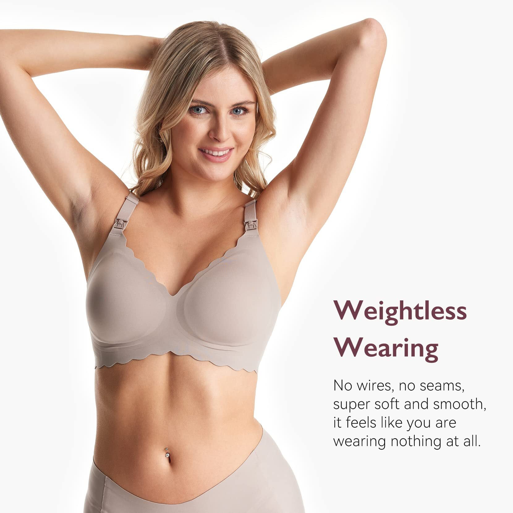 Buy ENVIE Women's Cotton Mother Feeding Bra_Female Non-Padded Wirefree,  Maternity T-Shirt BraInner Wear for Ladies Daily Use Nursing Bra -  Nude/44B Beige Online at Best Prices in India - JioMart.