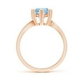 thumbnail image 2 of Angara Natural 1.12 Ct. Aquamarine Solitaire Ring in 14K Rose Gold for Women (Ring Size: 5.5), 2 of 8