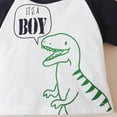 thumbnail image 6 of Kucnuzki 6 Months Baby Boy Summer Outfits Shorts Sets 9 Months Short Sleeve Color-Blocked Dinosaur Prints T-Shirt Tops WalkShorts 2PCS Set White, 6 of 9