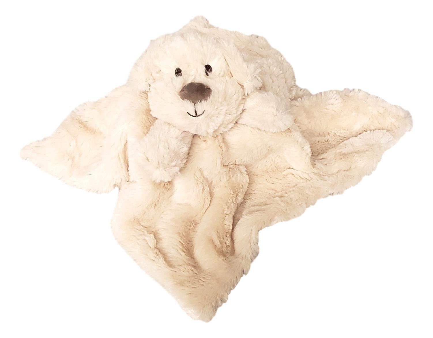 Custom Personalized Puppy Dog Lovey Lovie Security Blanket with Rattle