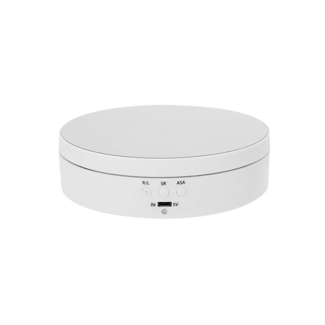 3 Speeds Electric Rotating Display Stand Mirror 360 Degree Turntable Jewelry Holder Battery/USB Power For Photography Shooting ,Silent and Smooth Operation