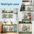 thumbnail image 6 of Christmas Cabinet Dishwasher Hidden Curtains, Privacy Closet Door Curtain, Xmas Truck Trees Elk Gifts House Winter Plaid Green Adhesive Dust Proof Under Sink Skirt for Bathroom Kitchen 35"x35", 6 of 8