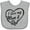 AC-Heather Grey, variant on Inktastic I Love My Mom and Dad in Black Chalk Heart Boys or Girls Baby Bib