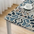 thumbnail image 4 of BANET Table Runner Cotton Linen Dresser Scarves, Geometric Texture Table Runners for Dining Wedding Outdoor Party, Blue Grey White, 4 of 7