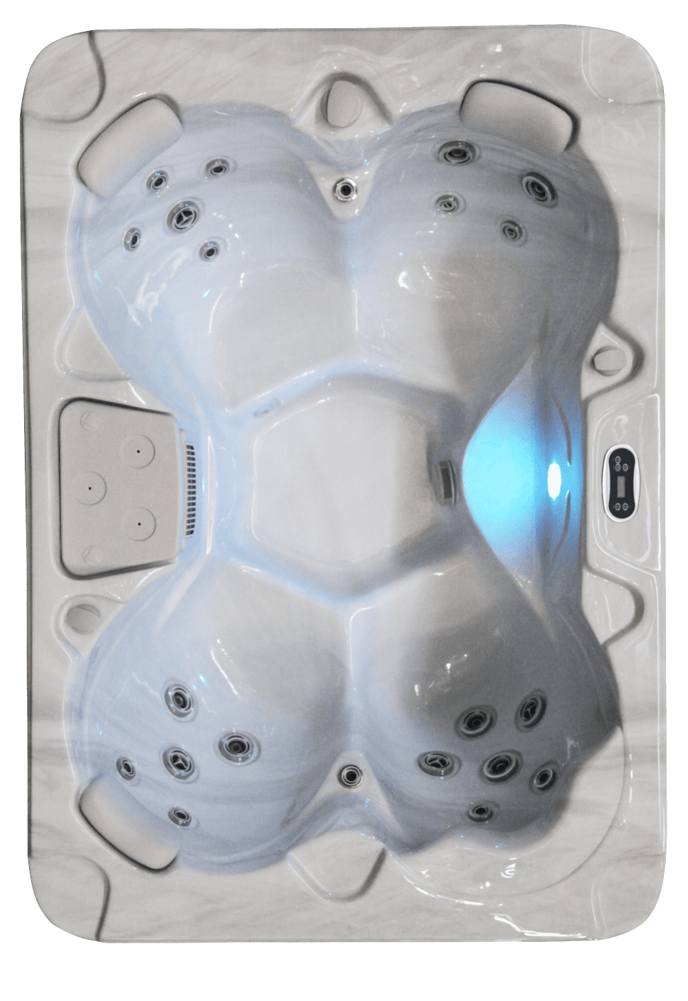 Tahoe 4 Person Hybrid 240V/120V Plug N Play Hot Tub